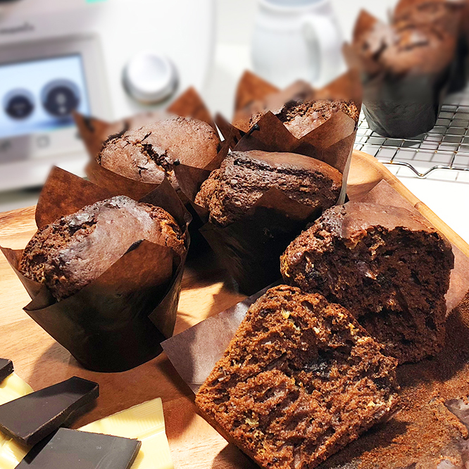 Muffins de Chocolate Cocinillas TM5. Recetas Thermomix.