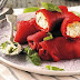 Peynirli Fesleğenli Kırmızı Biber Sarma