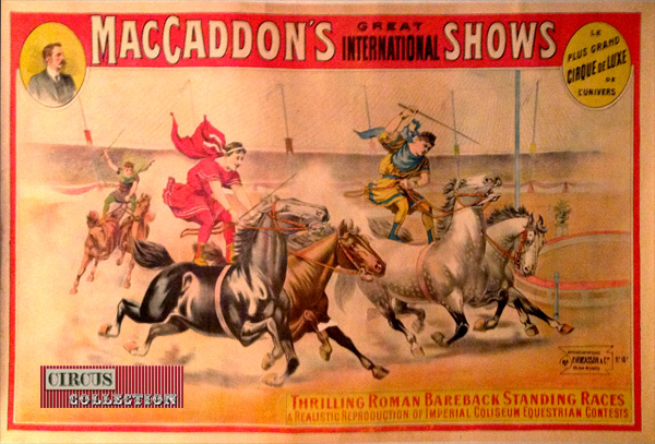 affiche ancienne du MacCaddon's great international Show 