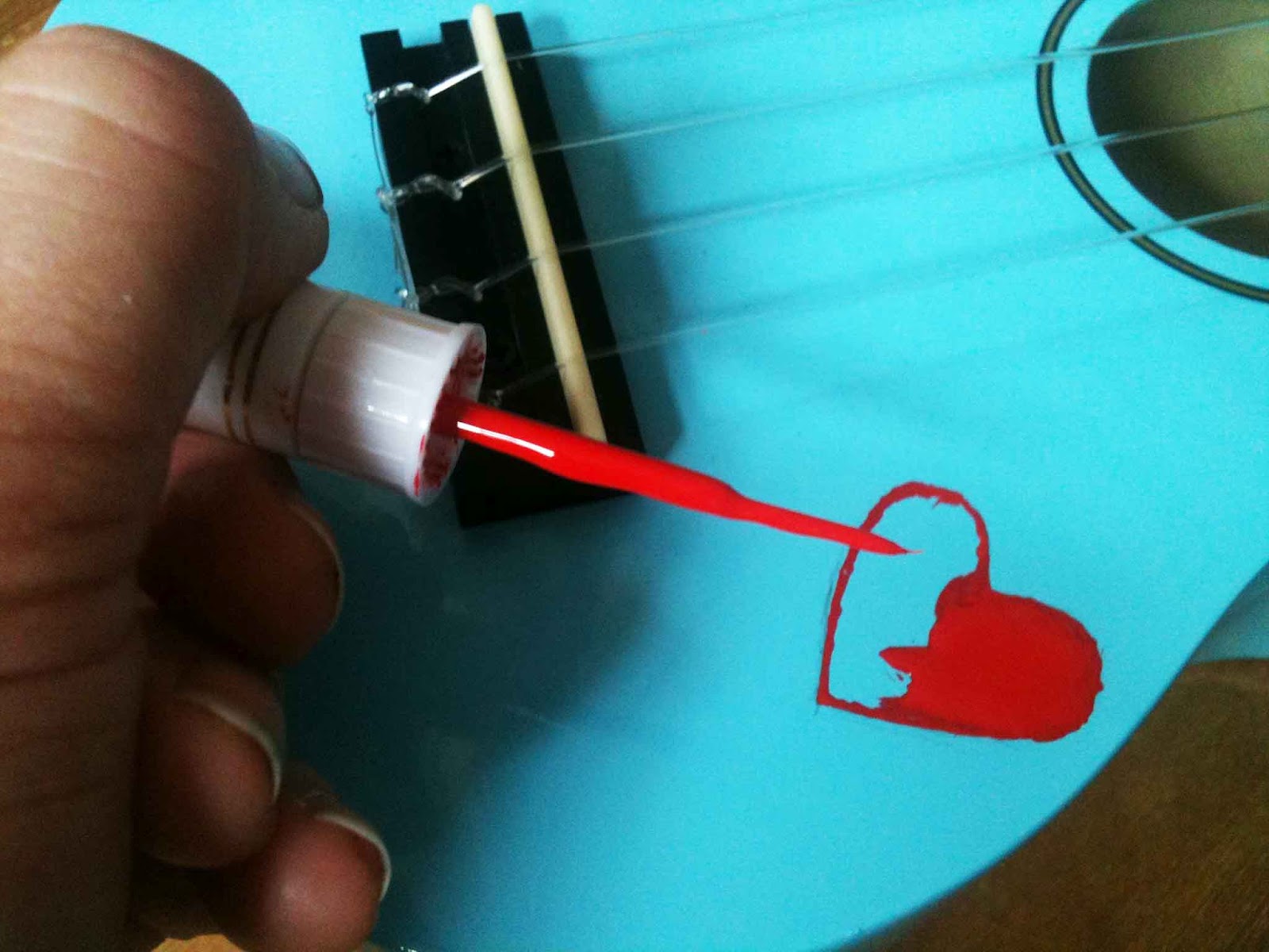 I then filled the heart in with the brush.