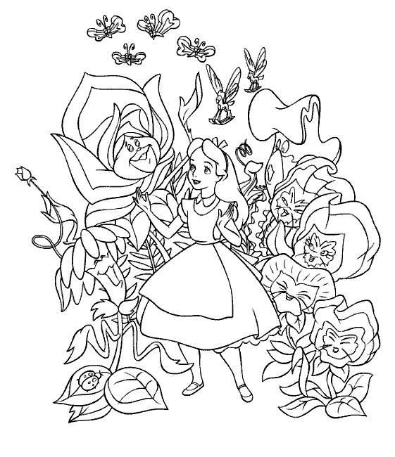 Alice In Wonderland Character Coloring Pages ~ Top Coloring Pages