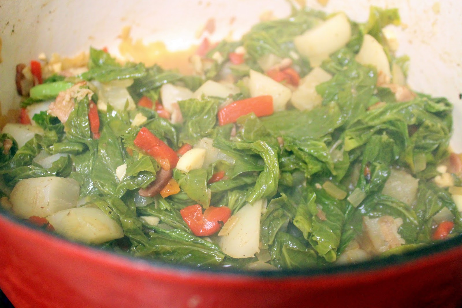 Let us turnip the beat (Turnips with Bacon and Mustard Greens) My Sh