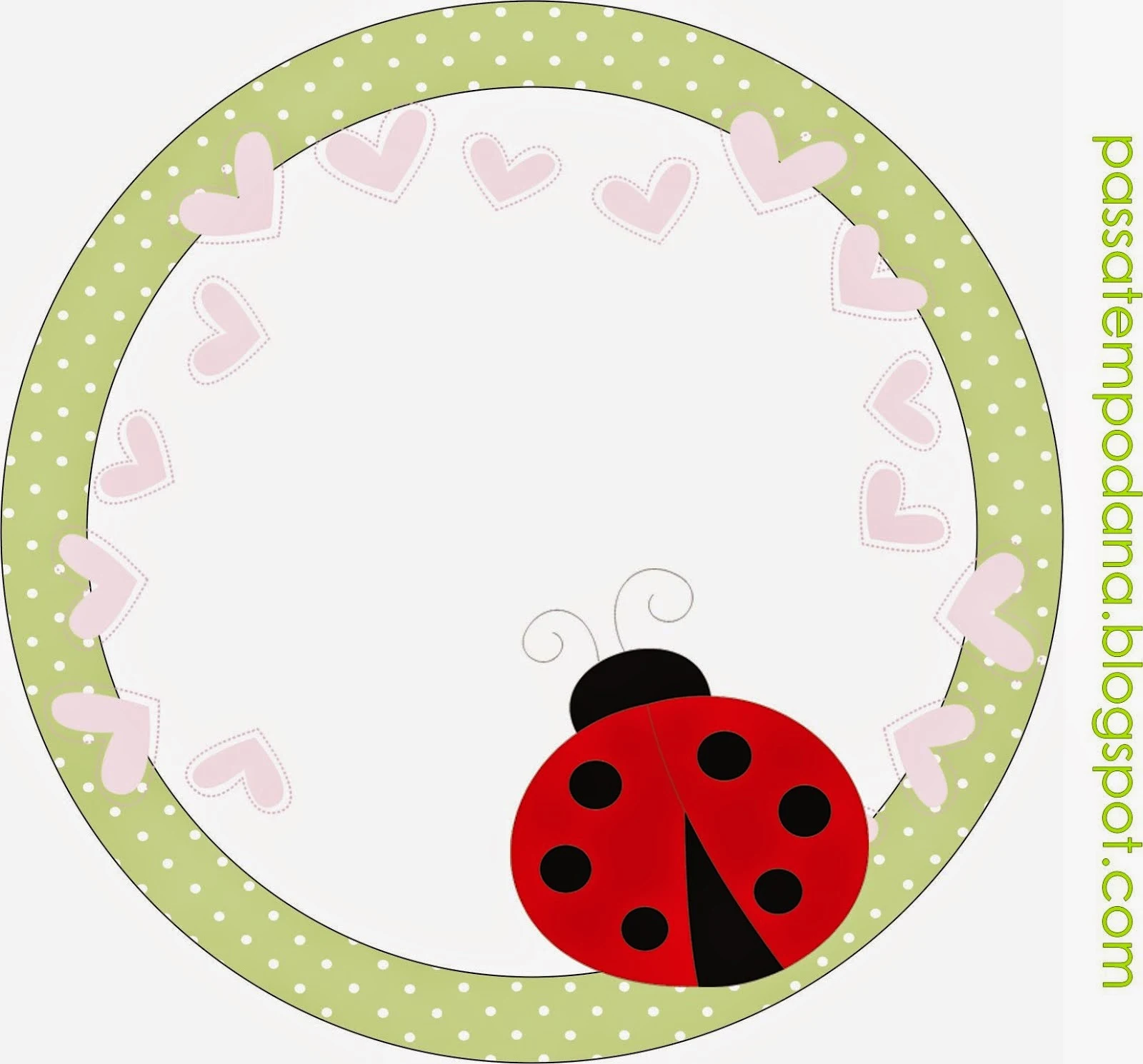 Ladybugs Free Printable Toppers.