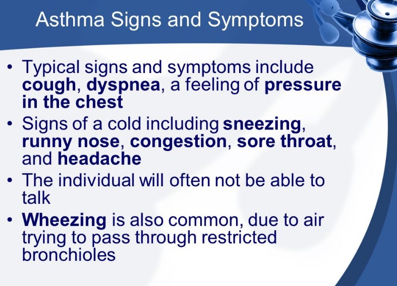 asthma signs and symptoms