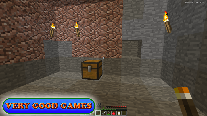 Minecraft screenshot - a chest in a mine