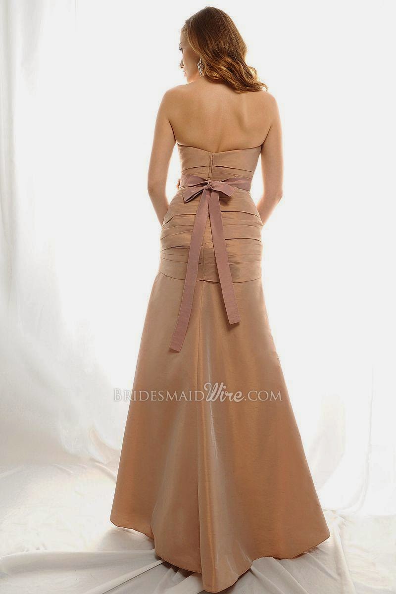Strapless Sweetheart Floor Length Dropped Waist A-line Prom Gown-2