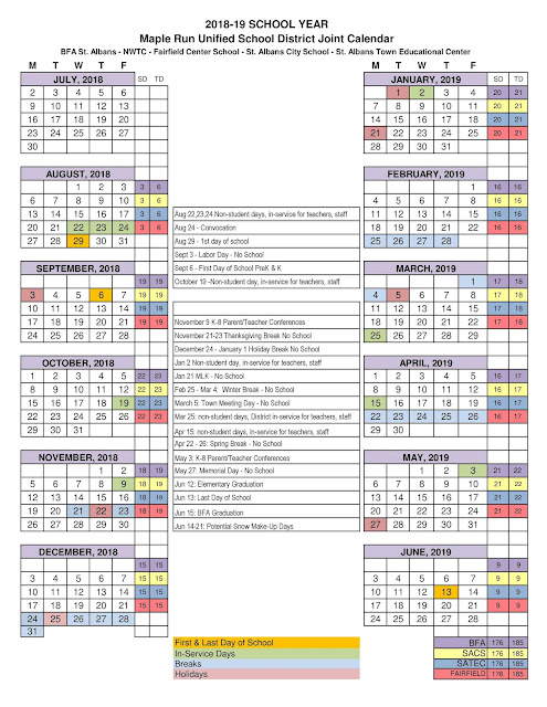 St. Albans City School Daily Announcements: June 2018