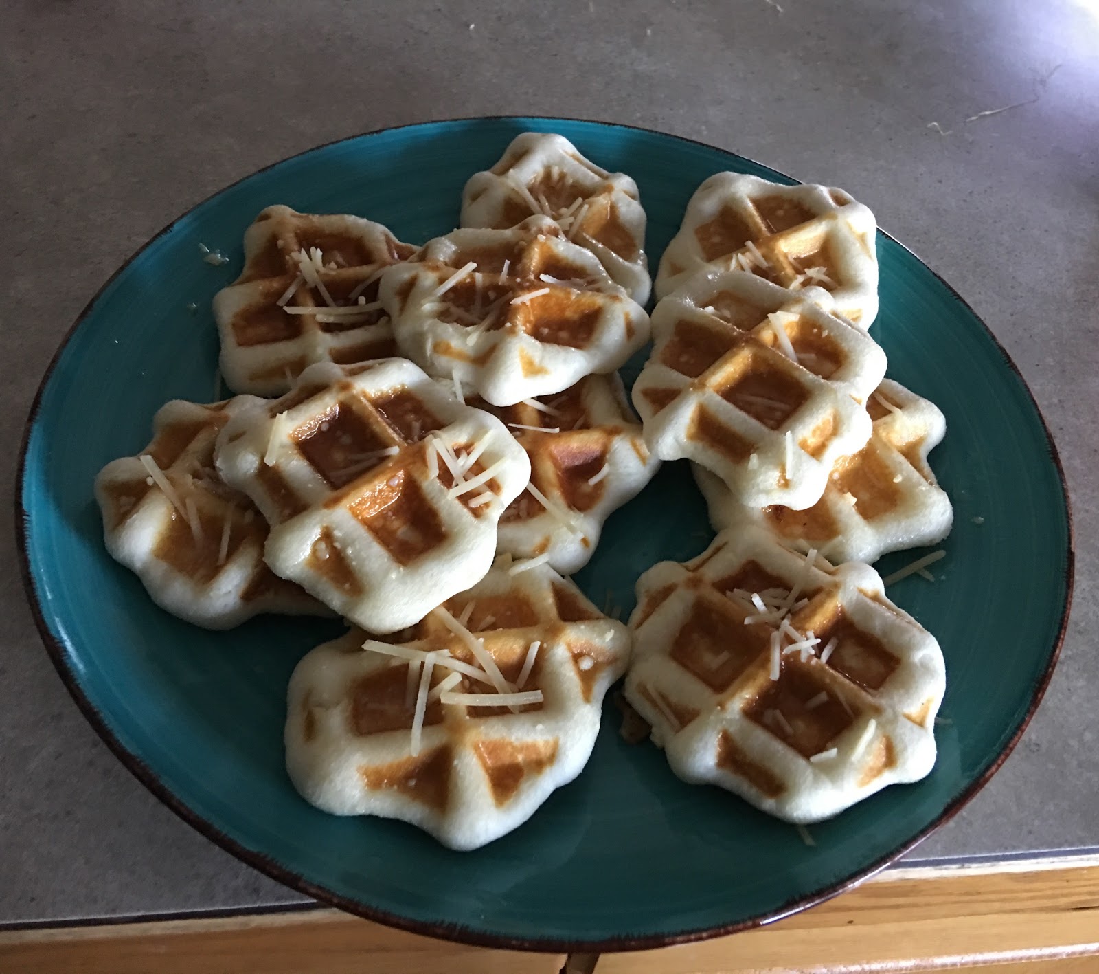 One Crazy Cookie Garlic Cheese Waffle Biscuits