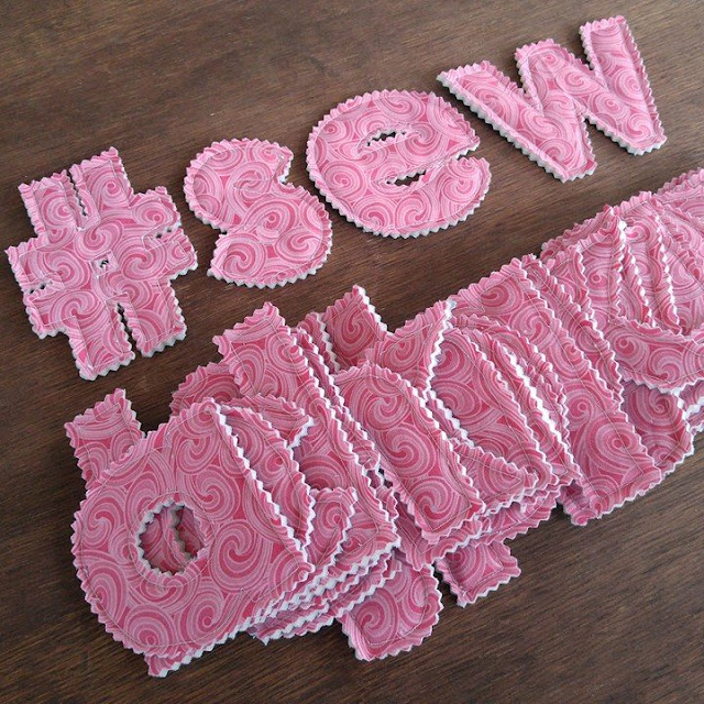 Quilted letters tutorial