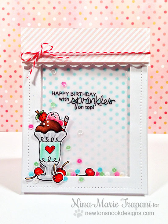 Ice Cream Birthday Card by Nina-Marie Trapani | Summer Scoops Stamp set by Newton's Nook Designs