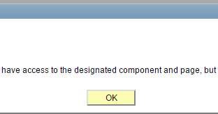 Peoplesoft you are not authorized to access this component tv