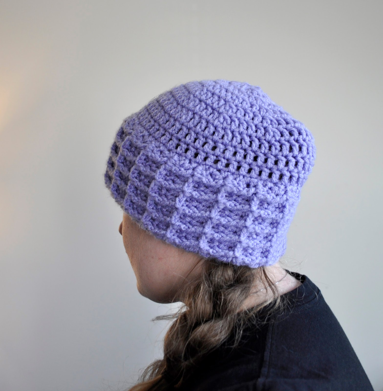 Double Layer Waffle Hat A Girl and Her Yarn