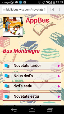 app Bibliobus Montnegre app Bibliobus Montnegre