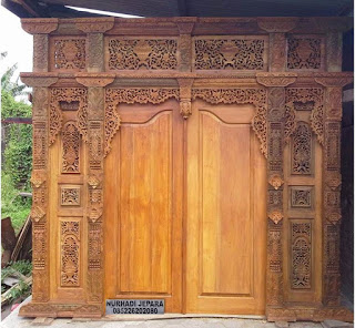 pintu gebyok antik 3 meter.pintu gapura 3 meter,pintu ukiran kuno pintu jati ukir kuno