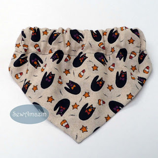 Halloween Dog Bandana, Black Cats