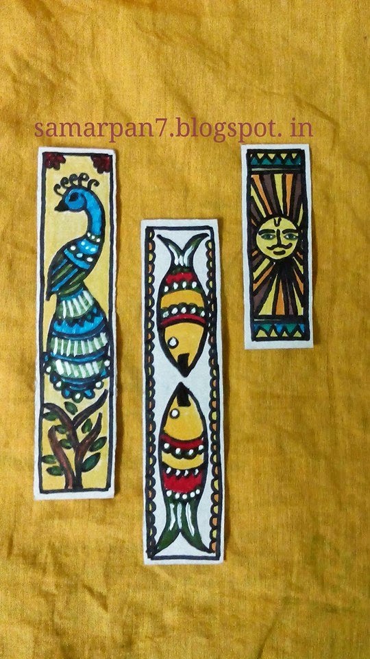  Samarpan arts and crafts Madhubani themed bookmarks