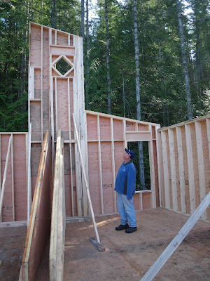 Wall panels standing. Wall panels standing.