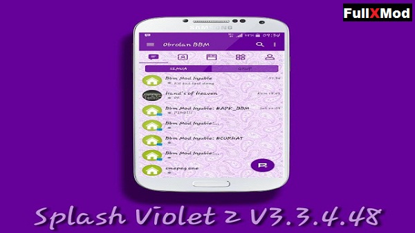 BBM MOD Splash Violet 2 APK 3.3.4.48 Terbaru BBM MOD Splash Violet 2 APK 3.3.4.48 Terbaru