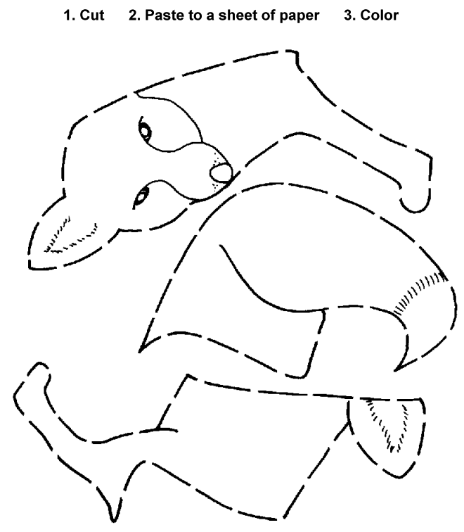 Colorir e Pintar: Desenhos para imprimir e recortar e colar.