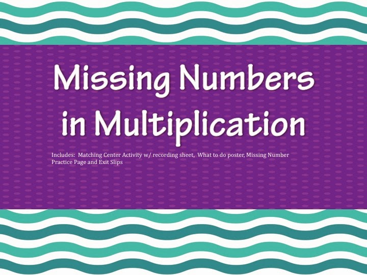 Mrs petsche s class missing numbers in multiplication and division