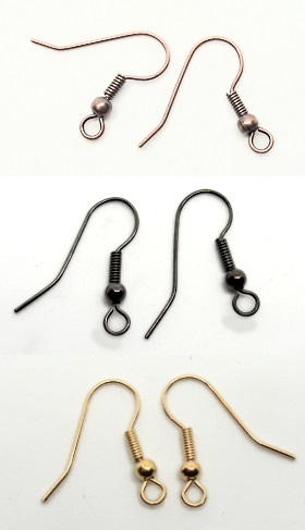Plated ball and spring ear-wires earring making