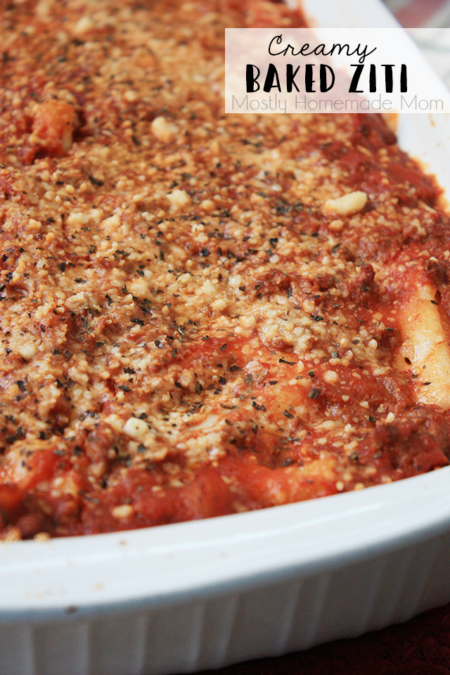 Creamy Baked Ziti Mostly Homemade Mom
