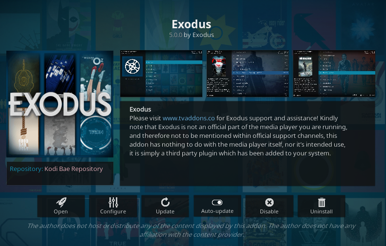 the latest version of exodus kodi