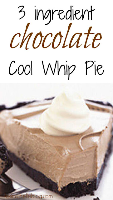- 3 ingredient chocolate cool whip pie
