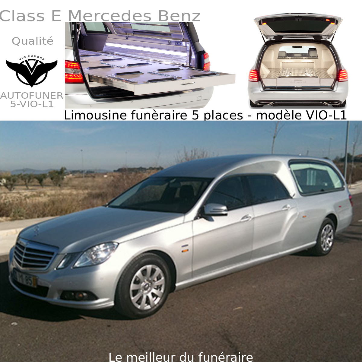 Limousines funeral cars, Mercedes E Class facelift Corbillards Limousines