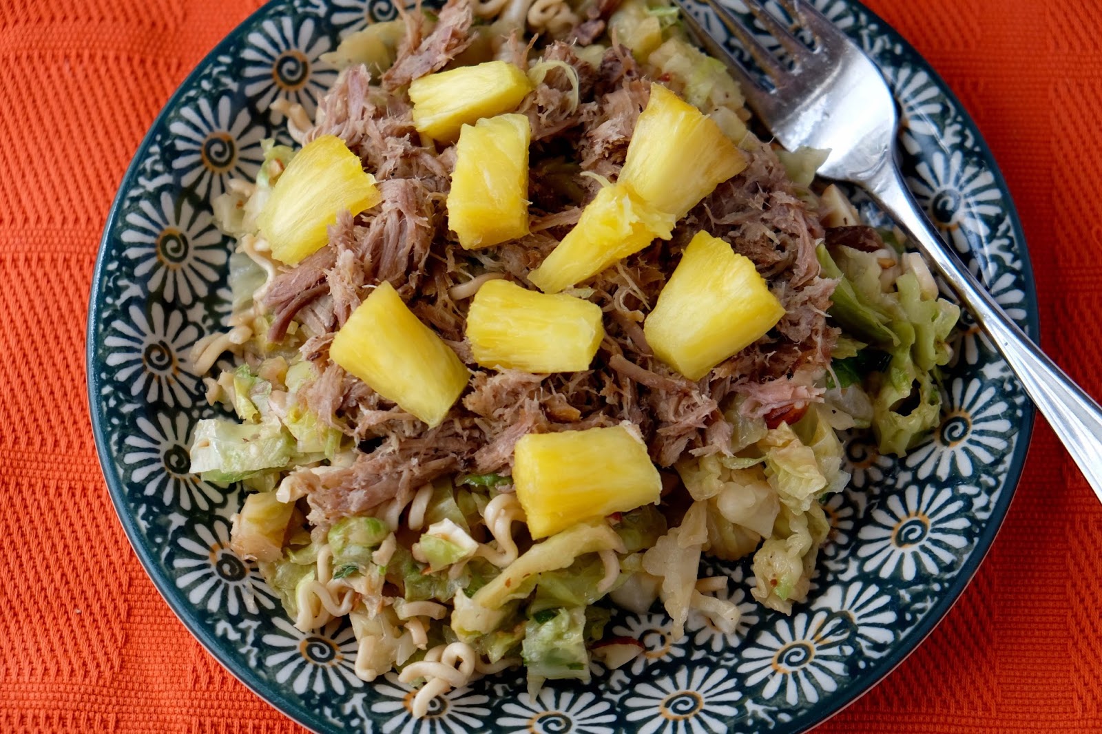 Farm Fresh Feasts Kalua Pig, Pineapple, and Cabbage Salad