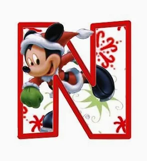 Alfabeto Navideño de personajes Disney N MC.