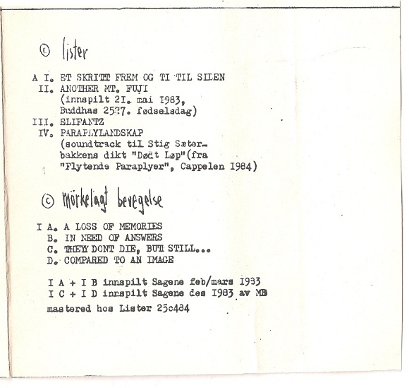 WET DREAMS LISTER / MØRKELAGT BEVEGELSE ‎ EN SIDE HVER (LIKVIDÉR