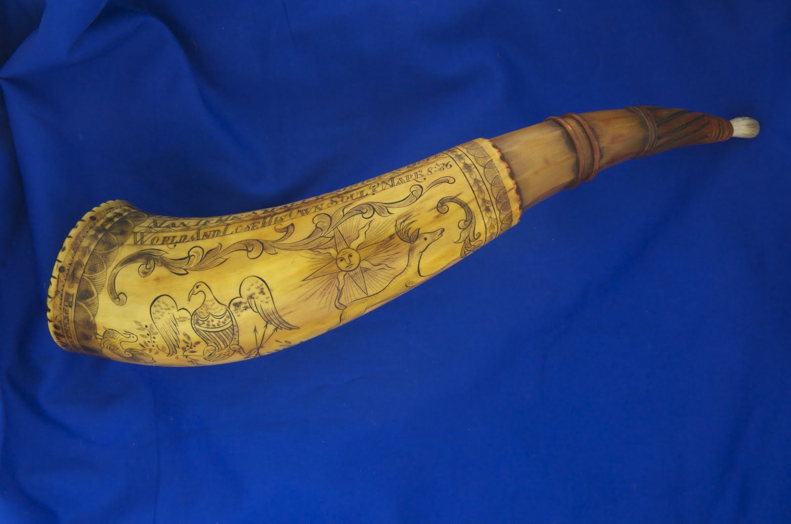 Judson Brennan Alaskan Longrifle Artisan Engraved Powder Horn