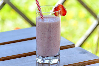 kefir com morangos