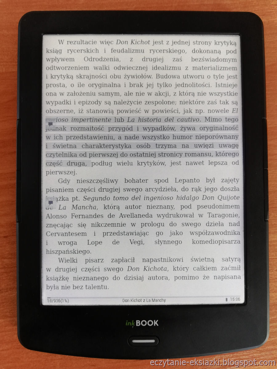 PocketBook Reader na InkBOOK LUMOS – dodane zaznaczenie z notatką