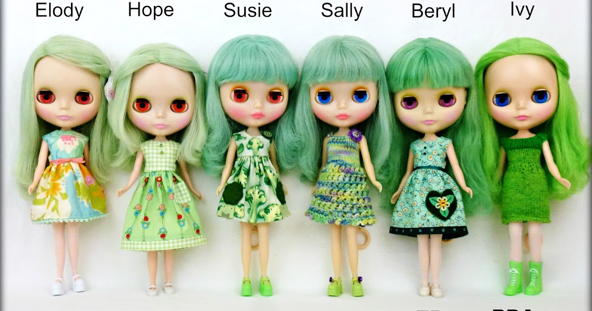 green hair doll