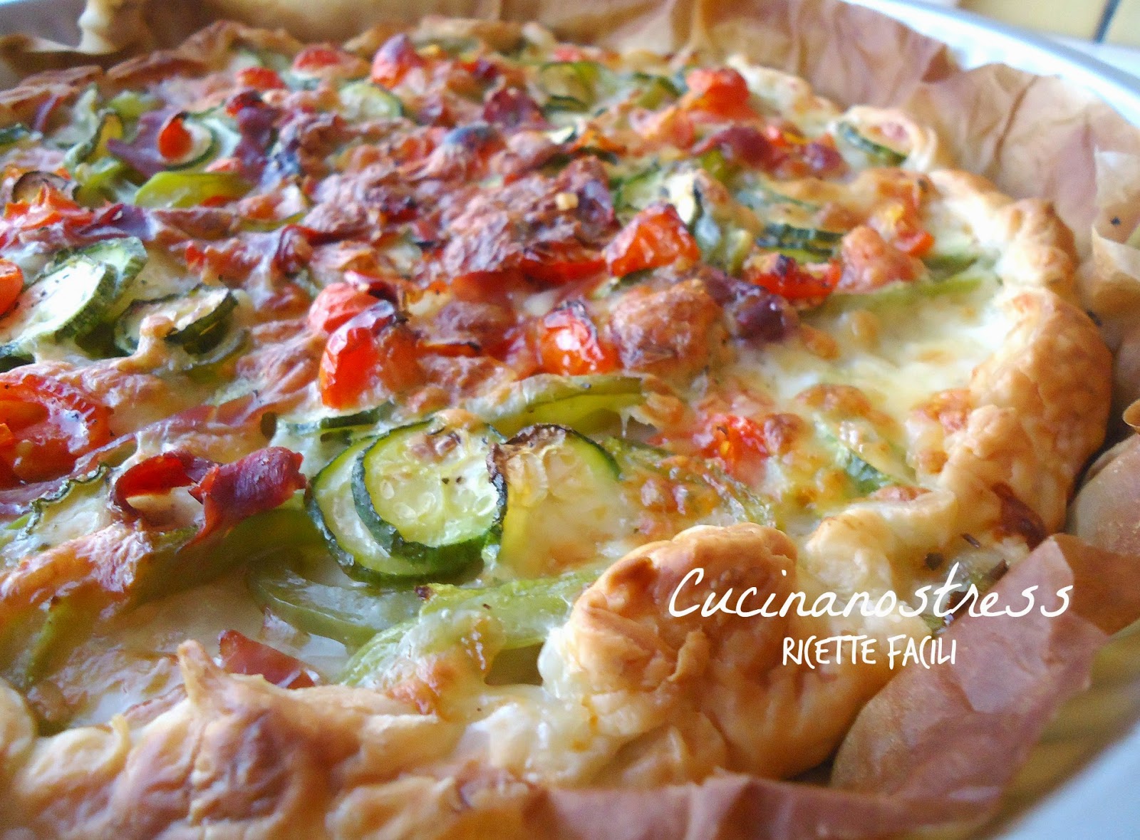 Cucinanostress TORTA RUSTICA VERDURE PROSCIUTTO E MOZZARELLA