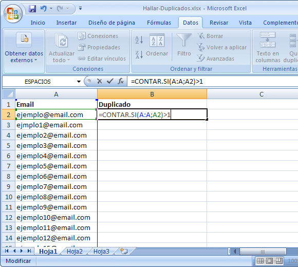 neo 2.0 - Hallar duplicados en Excel - 2