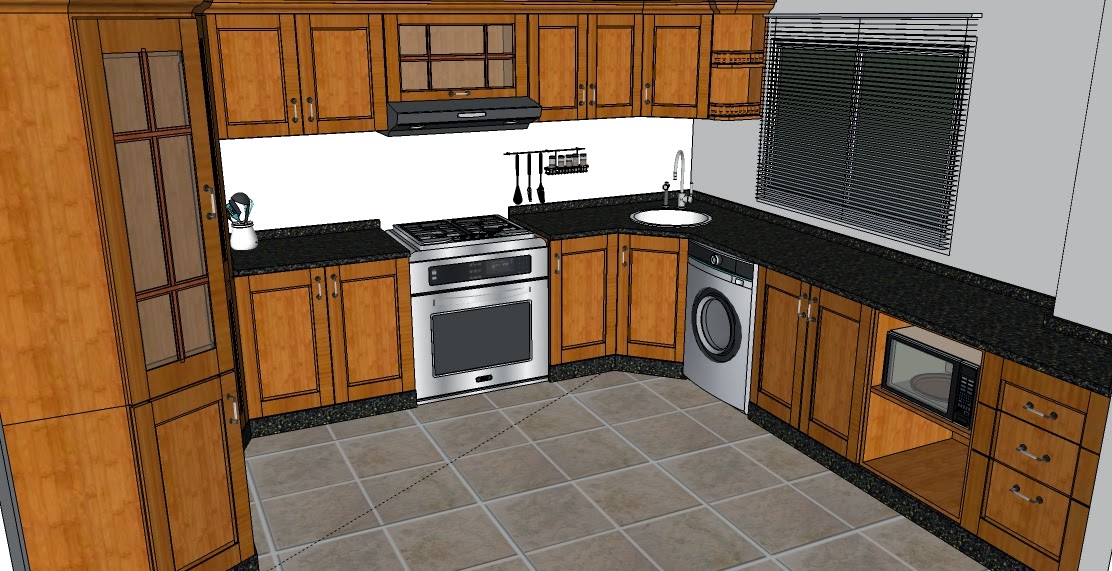 AMER Designer تصميم مطبخ قشرة بلوط