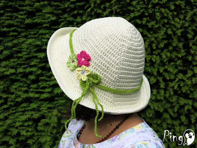 Crochet Hat Summer Breeze, free crochet hat pattern by Pingo - The Pink Penguin