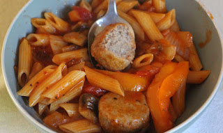 Pasta with meatballs - very nice indeed Pasta with meatballs - very nice indeed
