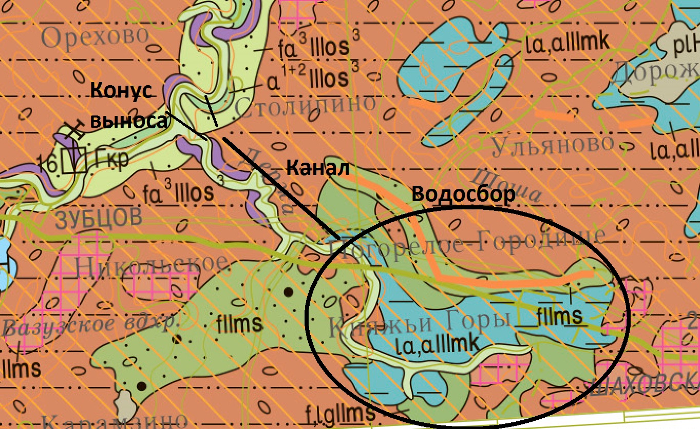 Река держа на карте