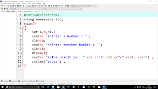 Division in C++ Language(integer division) without and with Class