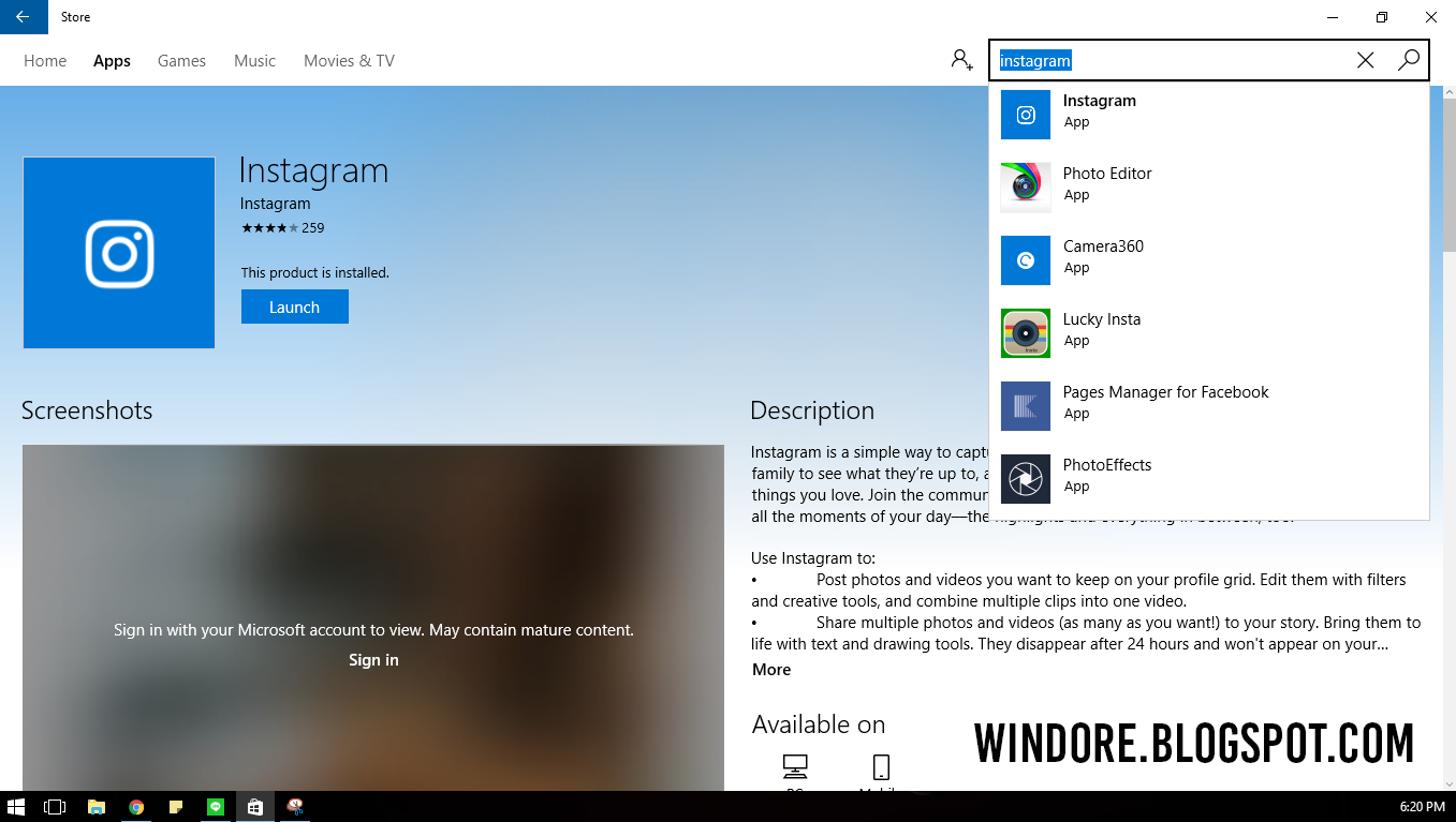 Cara Mudah Download Instagram Untuk Laptop Windore