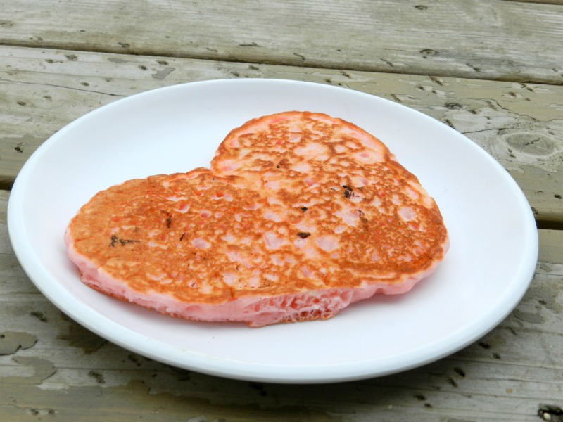 Pink Heart Pancake- Valentine's Breakfast- Grow Creative