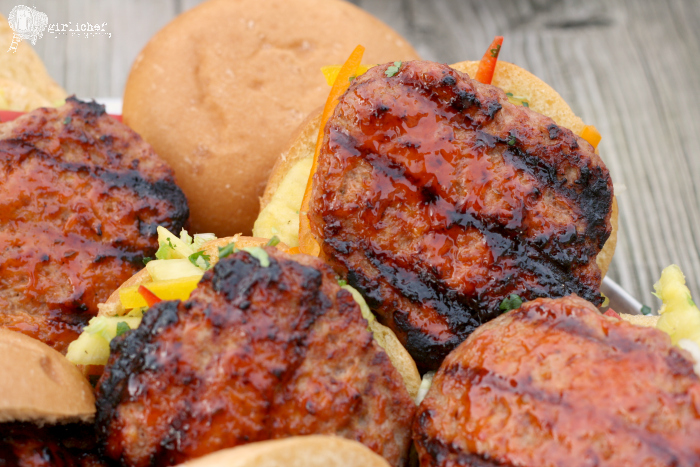 Sweet and Sour Pork Burgers with Pineapple Slaw