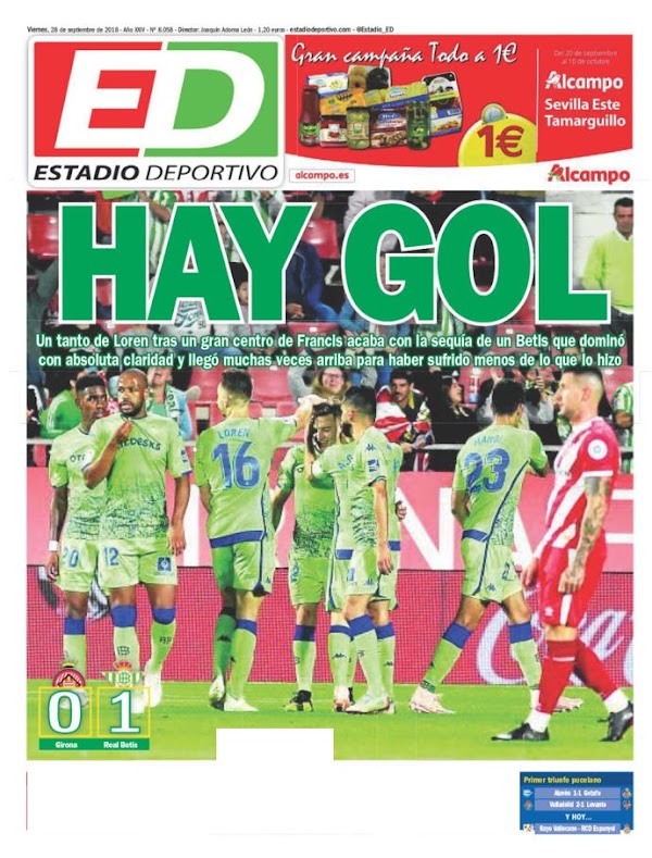 Betis, Estadio Deportivo: "Hay gol"