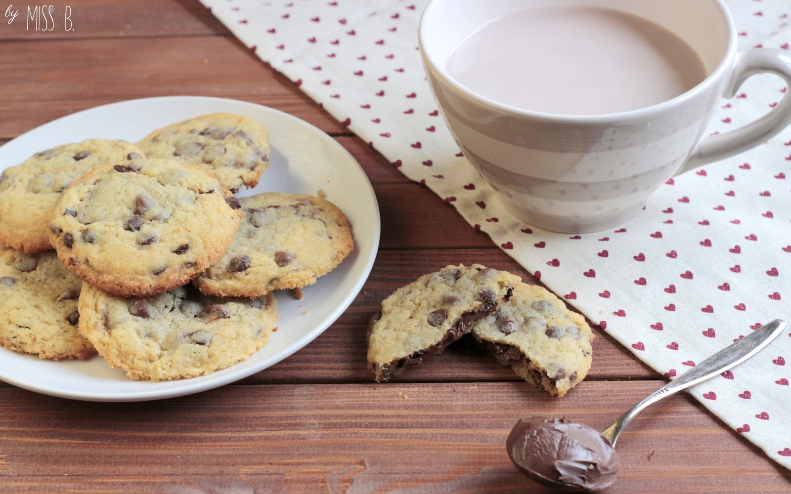 Miss Blueberrymuffin&amp;#39;s kitchen: Chocolate Chip Cookies mit Nutella-Füllung