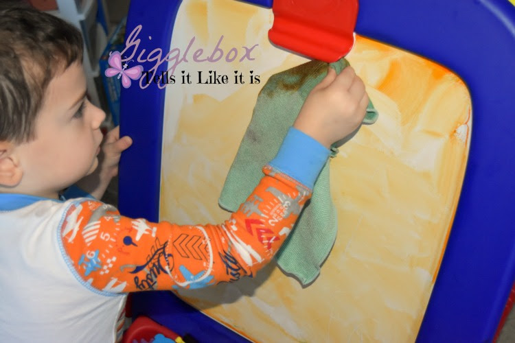 An alternative way to clean a dry erase board Gigglebox Tells it Like