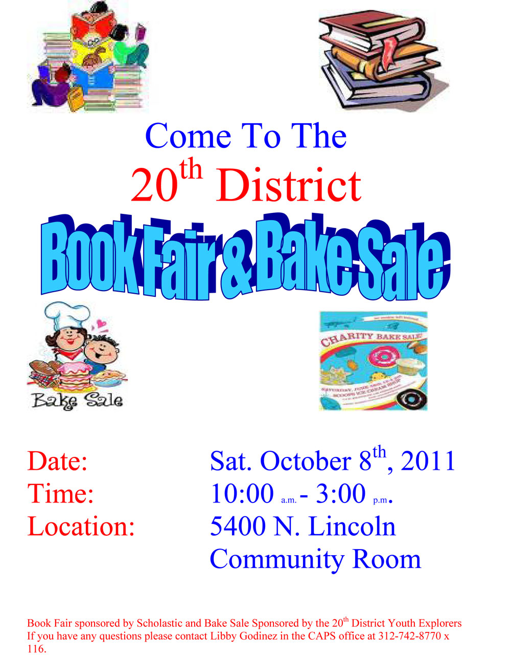 uptown update book fair bake sale to benefit 20th district programs